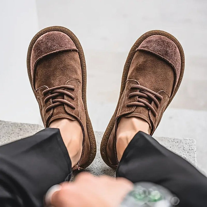 Men's Lace-Up Orthopedic Cushioned Casual Leather Shoes