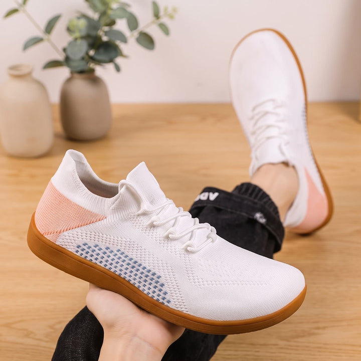 Men's Lightweight Knit Lace-Up Barefoot Sneakers