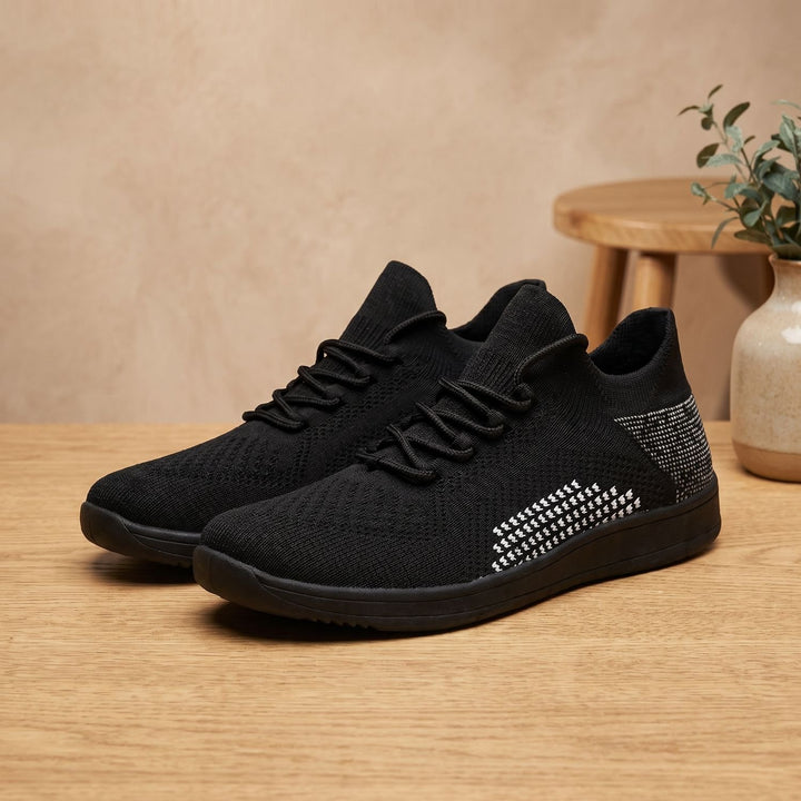 Men's Lightweight Knit Lace-Up Barefoot Sneakers
