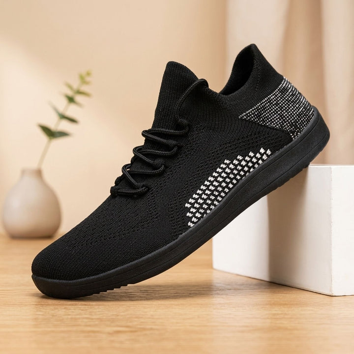 Men's Lightweight Knit Lace-Up Barefoot Sneakers