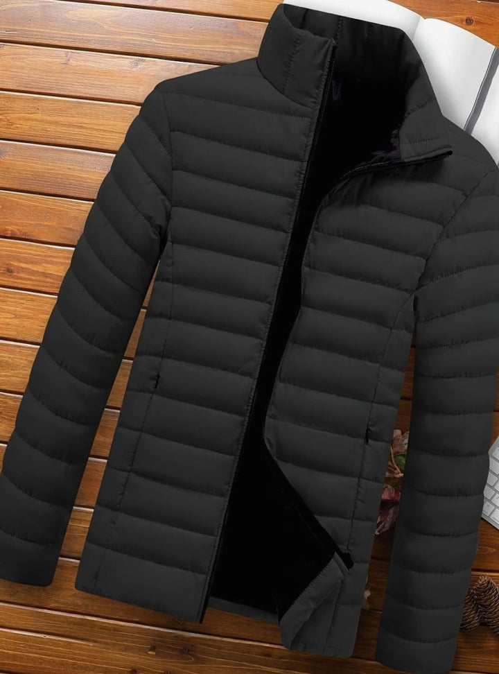 Men's Lightweight Quilted Puffer Zip-Up Jacket