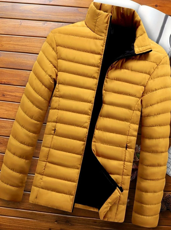 Men's Lightweight Quilted Puffer Zip-Up Jacket