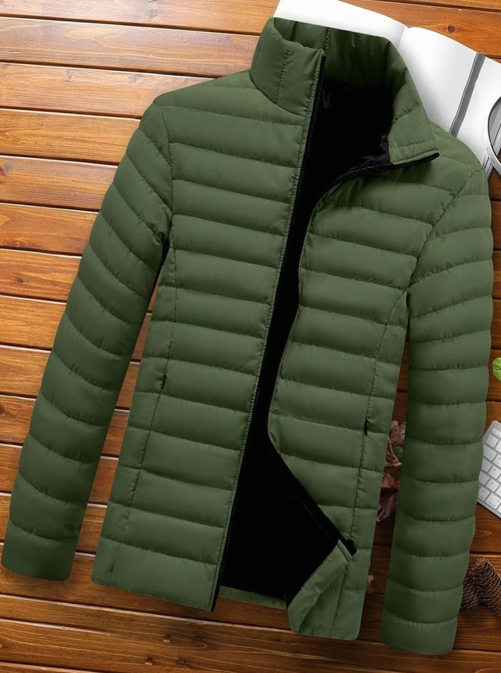 Men's Lightweight Quilted Puffer Zip-Up Jacket