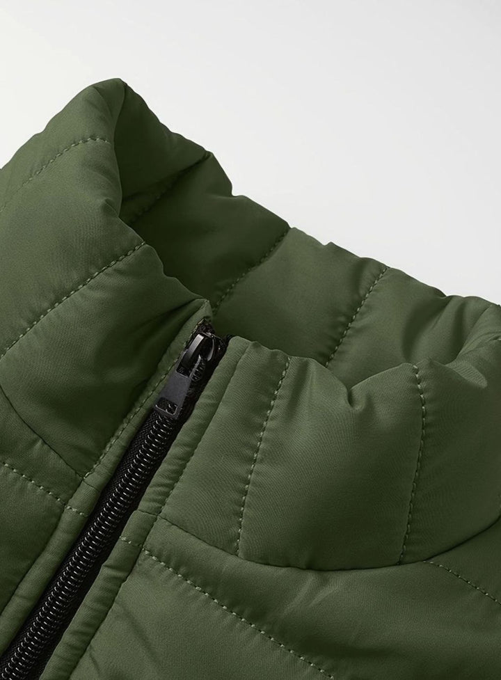 Men's Lightweight Quilted Puffer Zip-Up Jacket