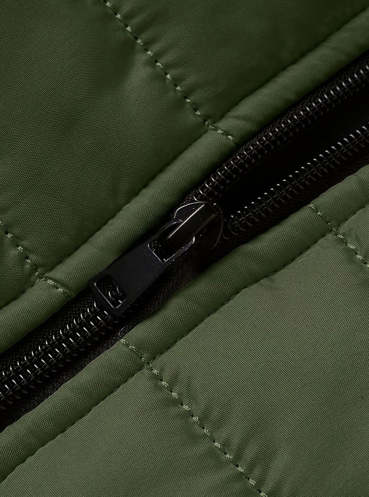 Men's Lightweight Quilted Puffer Zip-Up Jacket