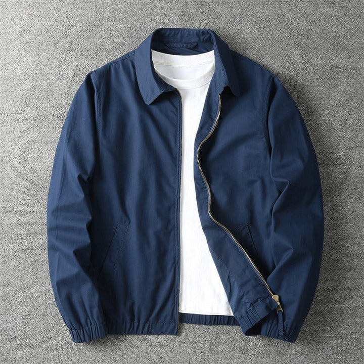 Men's Lightweight Zip-Up Bomber Mens Winter Coat Jacket - Navy