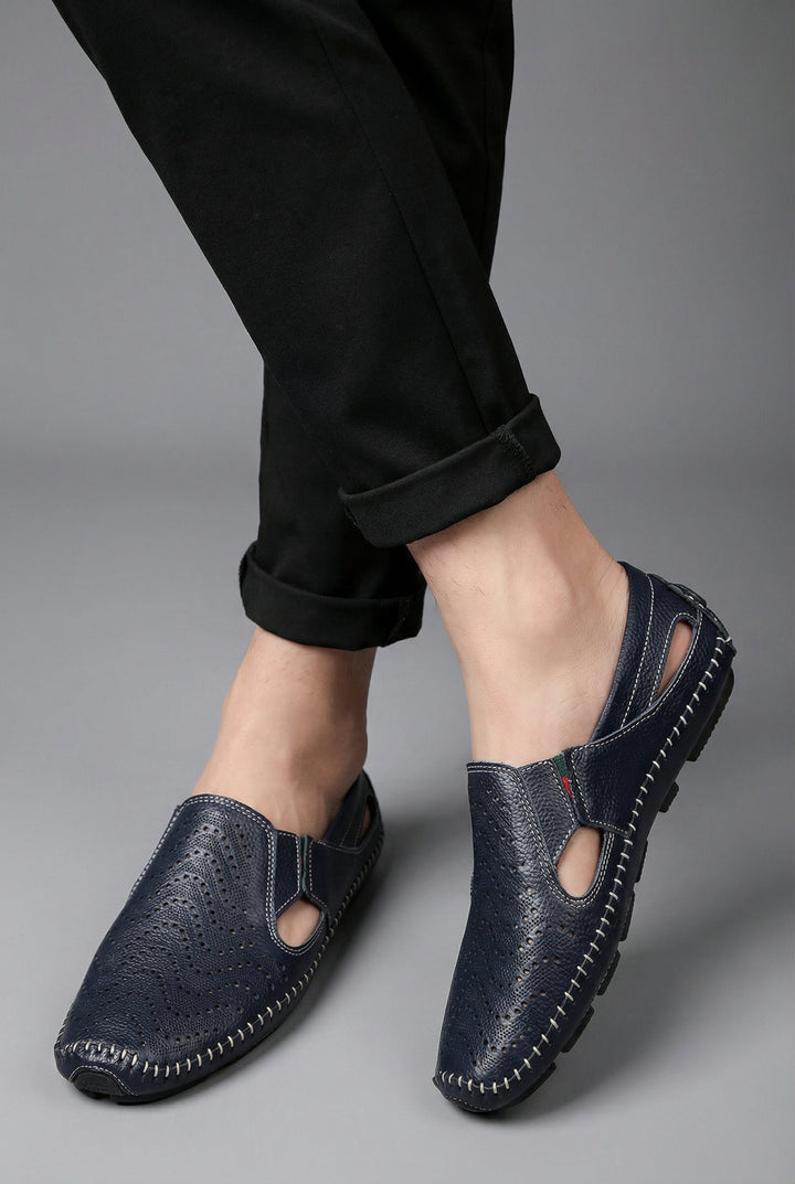 Men's Perforated Slip-On Breathable Summer Driving Loafers