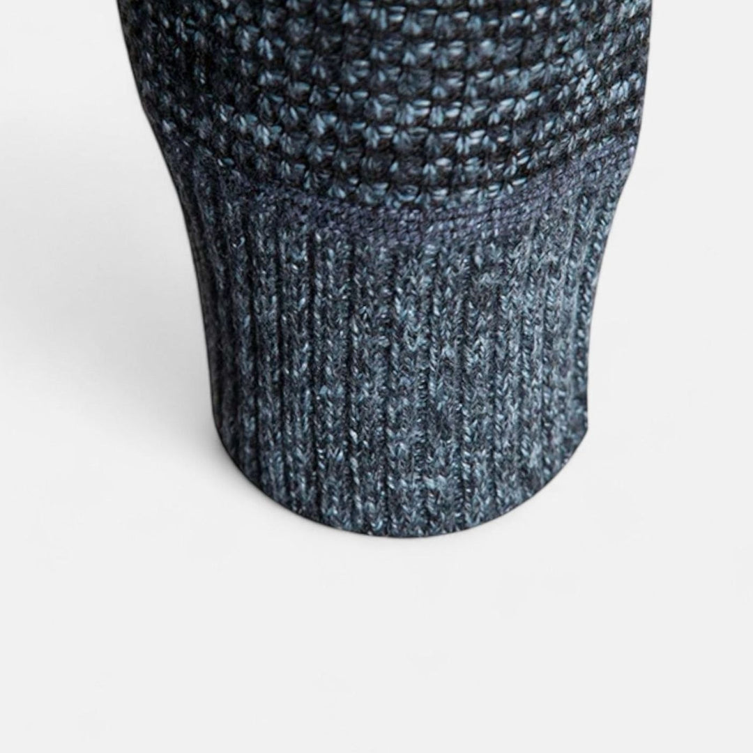 Men's Quilted Puffer Knit-Sleeve Zip-Up Jacket