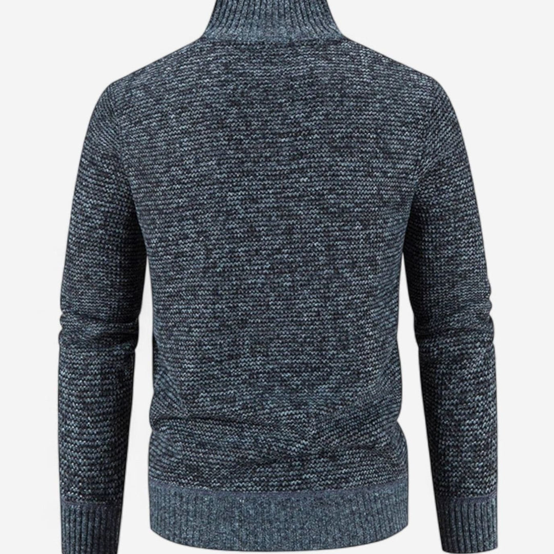 Men's Quilted Puffer Knit-Sleeve Zip-Up Jacket