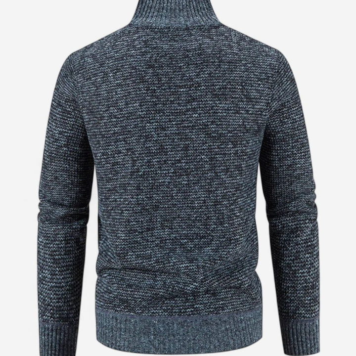 Men's Quilted Puffer Knit-Sleeve Zip-Up Jacket