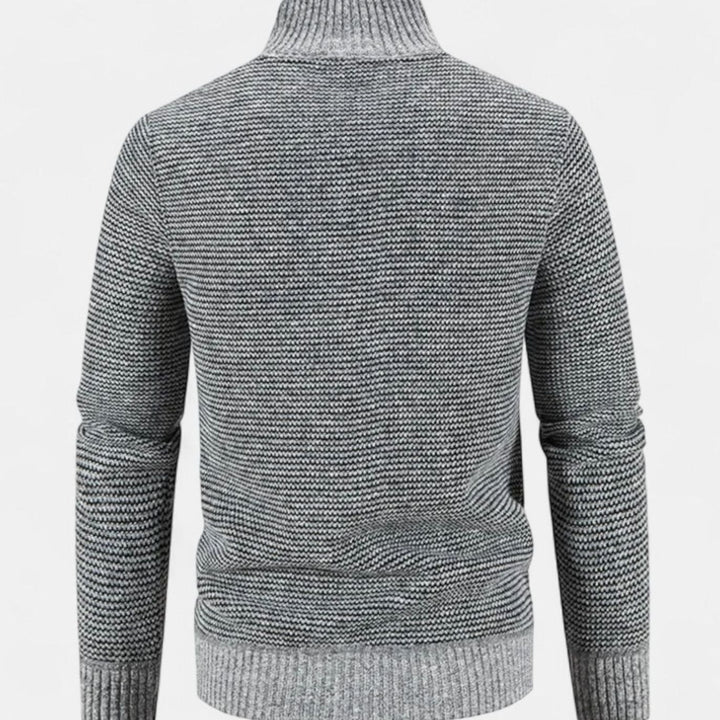 Men's Quilted Puffer Knit-Sleeve Zip-Up Jacket