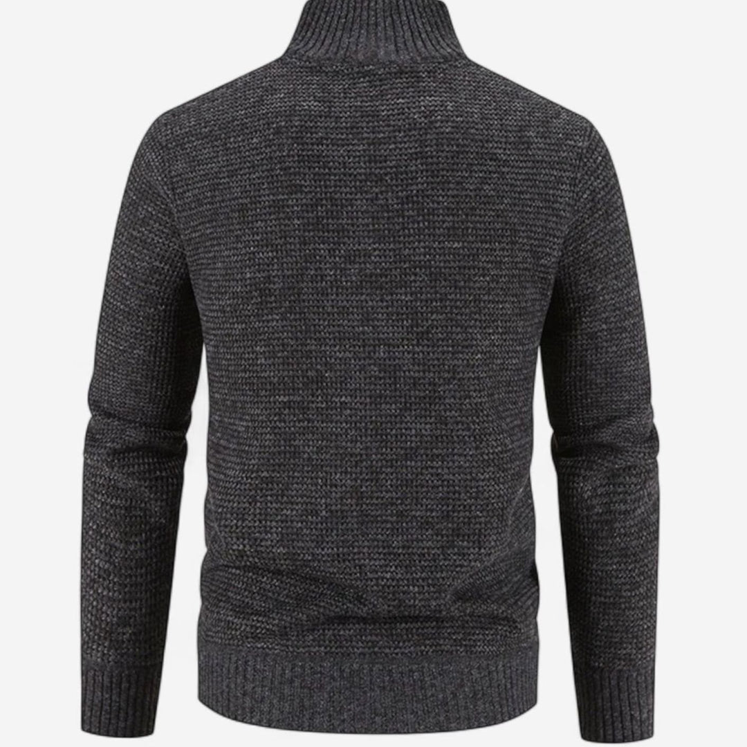 Men's Quilted Puffer Knit-Sleeve Zip-Up Jacket