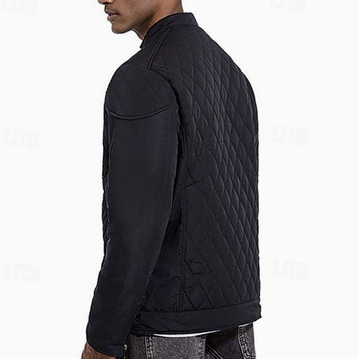 Men's Quilted Stand-Collar Full-Zip Bomber Jacket