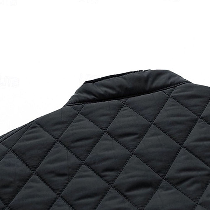Men's Quilted Stand-Collar Full-Zip Bomber Jacket