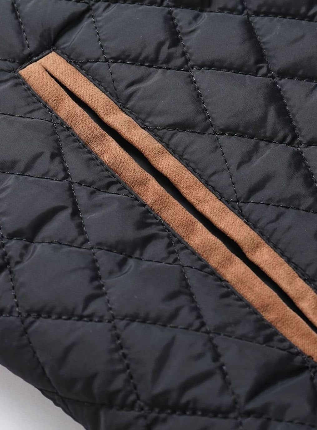 Men's Quilted Stand-Collar Lightweight Zip-Up Jacket