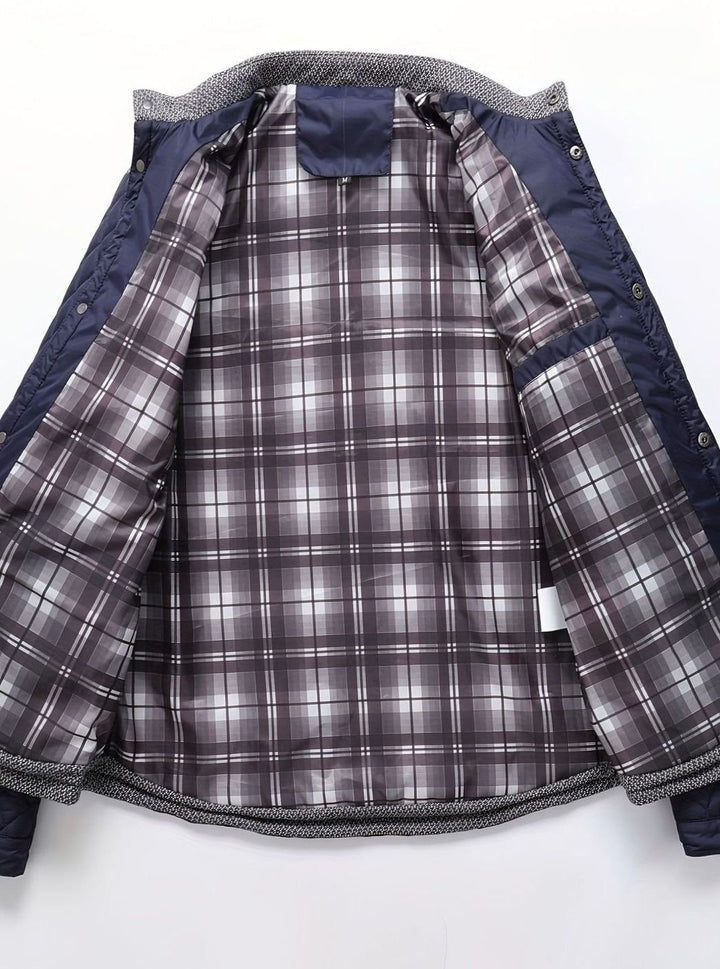 Men's Quilted Stand-Collar Lightweight Zip-Up Jacket