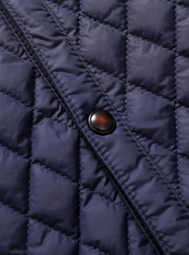 Men's Quilted Stand-Collar Lightweight Zip-Up Jacket