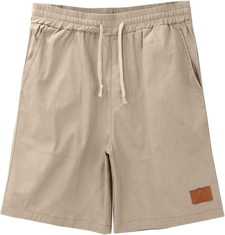 Men's Relaxed-Fit Drawstring Linen Shorts