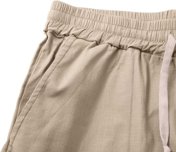 Men's Relaxed-Fit Drawstring Linen Shorts