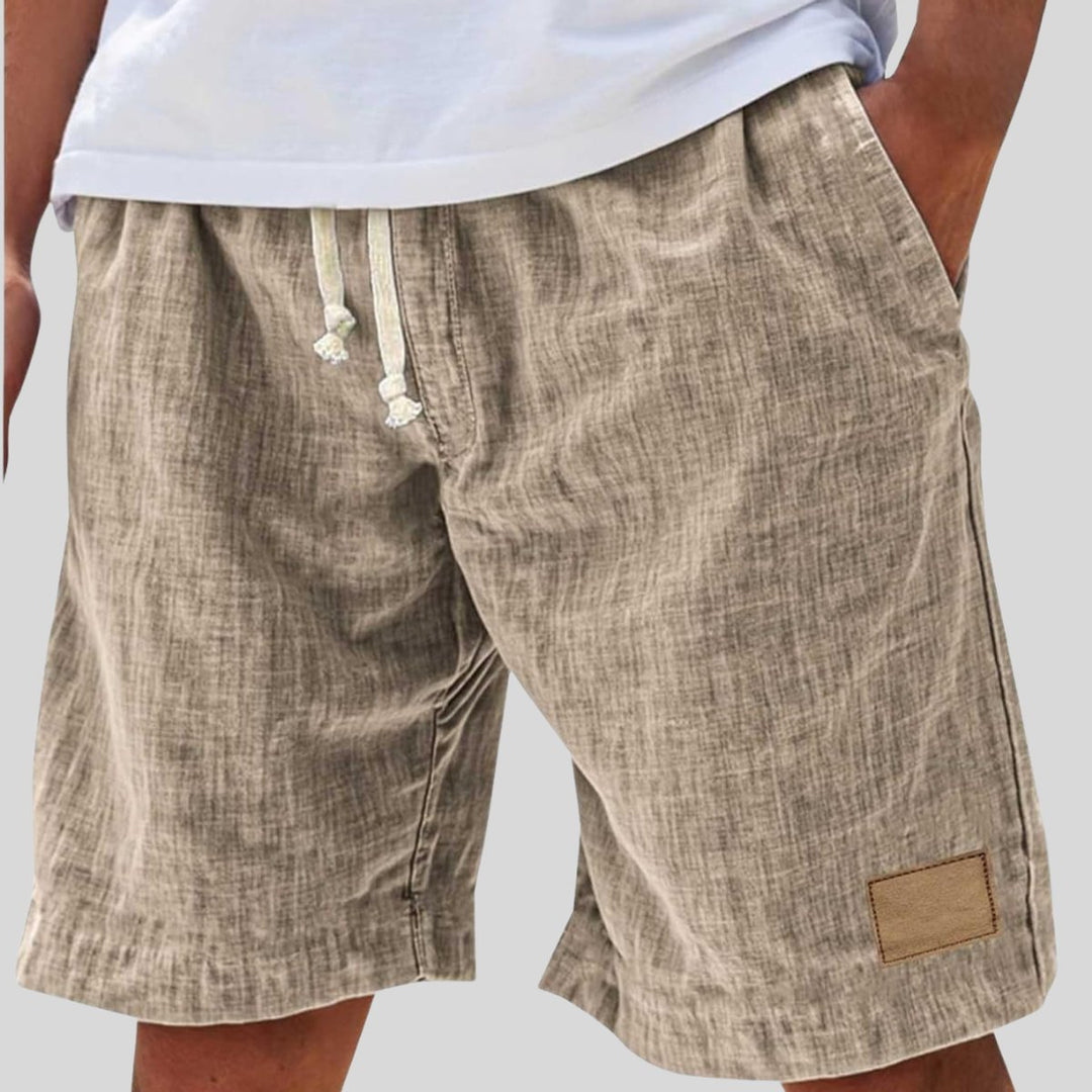 Men's Relaxed-Fit Drawstring Linen Shorts