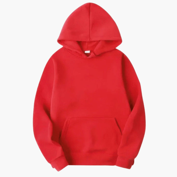 Men's Relaxed-Fit Fleece Long Sleeve Hoodie Sweatshirt - Red
