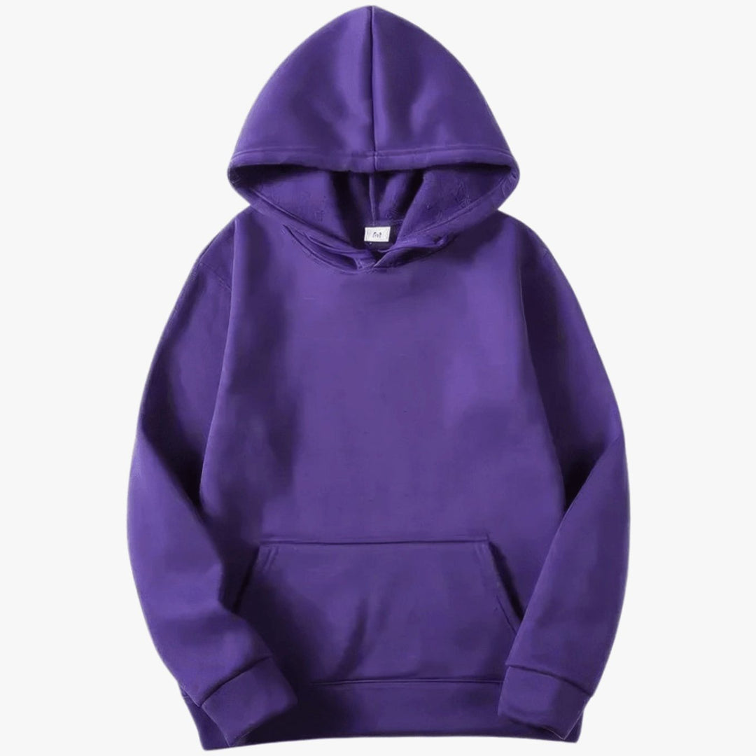 Men's Relaxed-Fit Fleece Long Sleeve Hoodie Sweatshirt - Purple