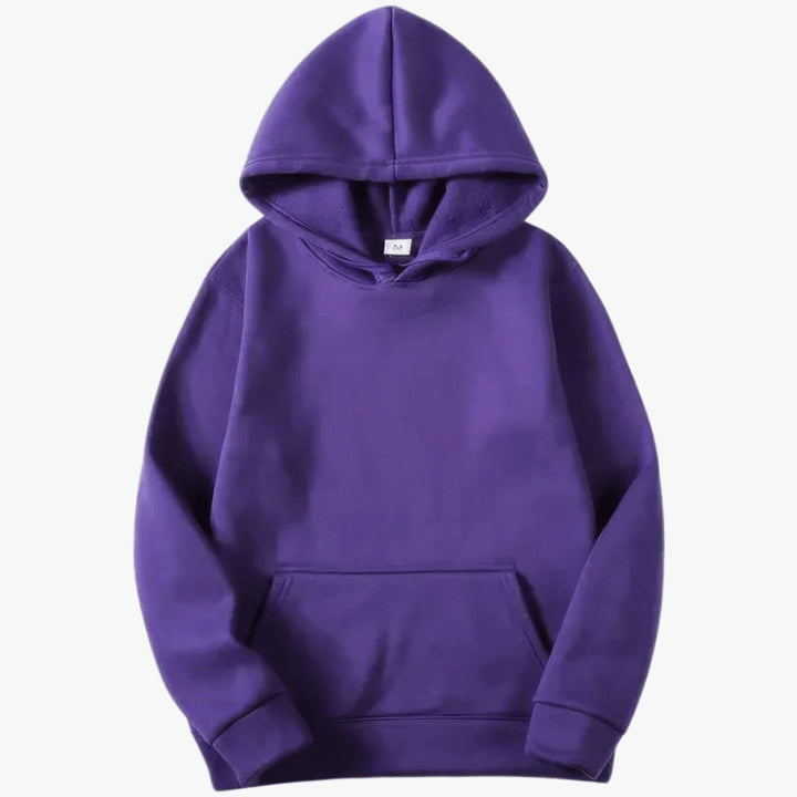 Men's Relaxed-Fit Fleece Long Sleeve Hoodie Sweatshirt - Purple