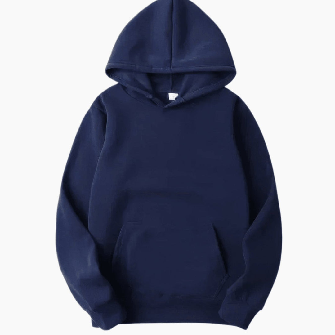 Men's Relaxed-Fit Fleece Long Sleeve Hoodie Sweatshirt - Navy