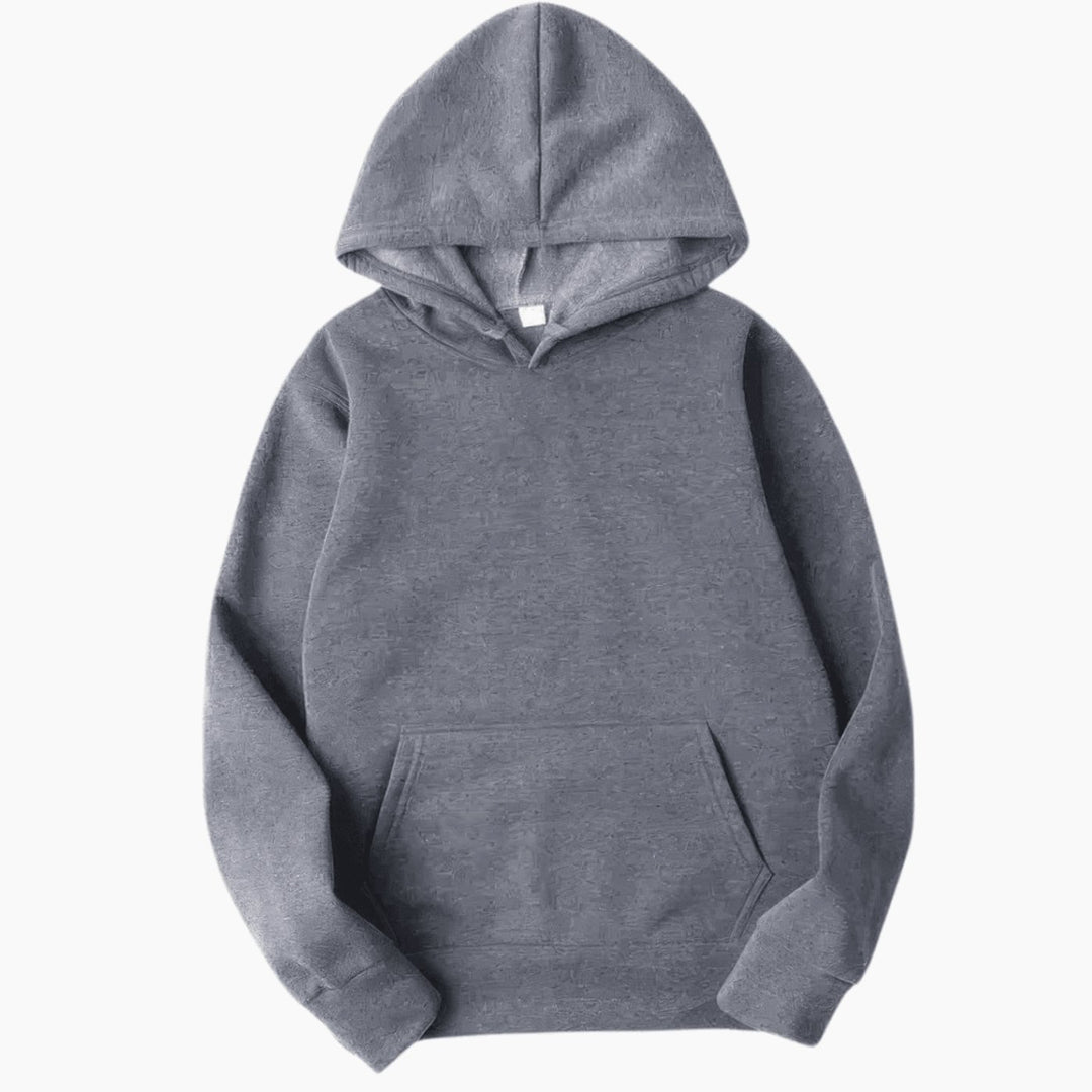 Men's Relaxed-Fit Fleece Long Sleeve Hoodie Sweatshirt - Grey