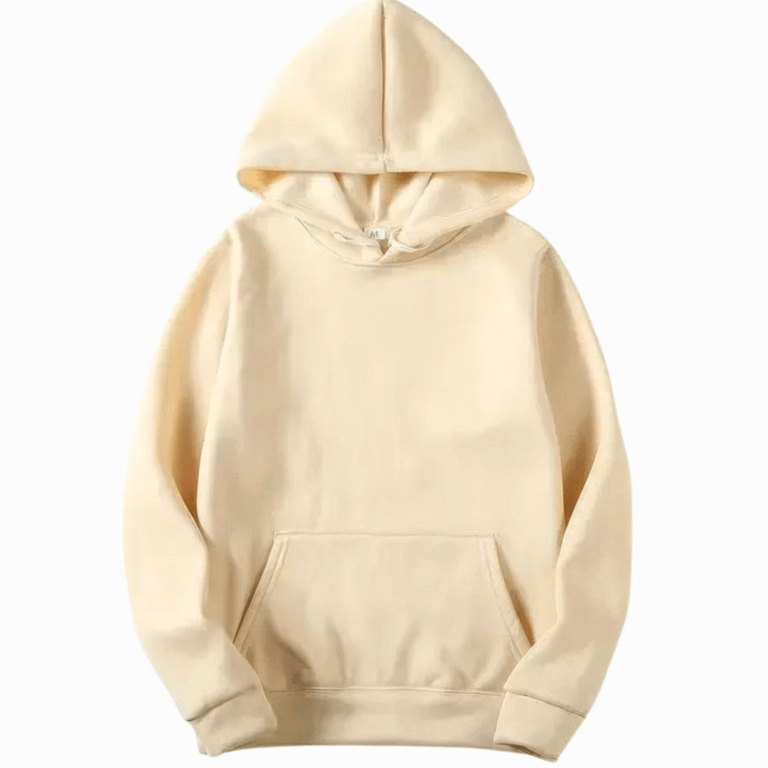 Men's Relaxed-Fit Fleece Long Sleeve Hoodie Sweatshirt - Beige