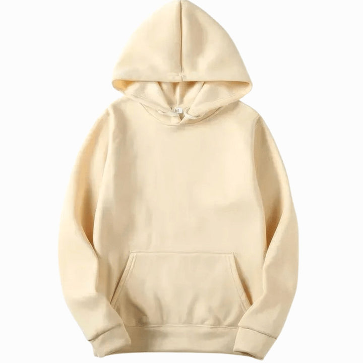 Men's Relaxed-Fit Fleece Long Sleeve Hoodie Sweatshirt - Beige