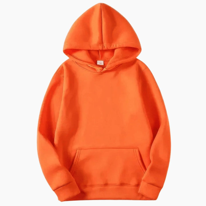 Men's Relaxed-Fit Fleece Long Sleeve Hoodie Sweatshirt - Orange