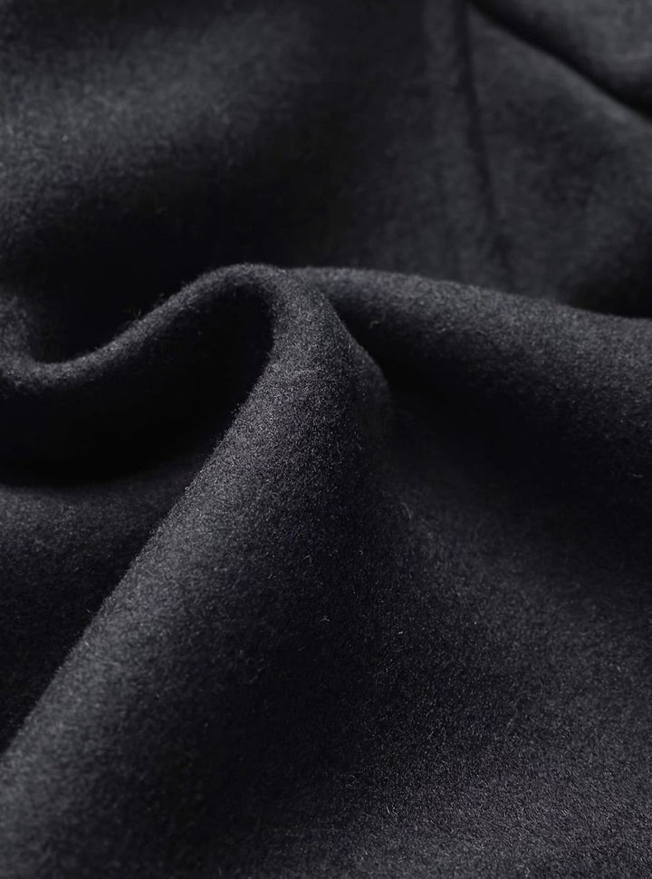 Men's Single-Breasted Wool Overcoat Tailored Lapel Coat