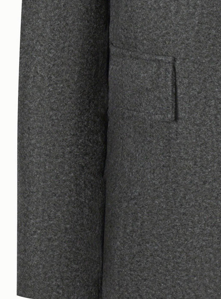 Men's Single-Breasted Wool Overcoat Tailored Turn-Down Collar Coat