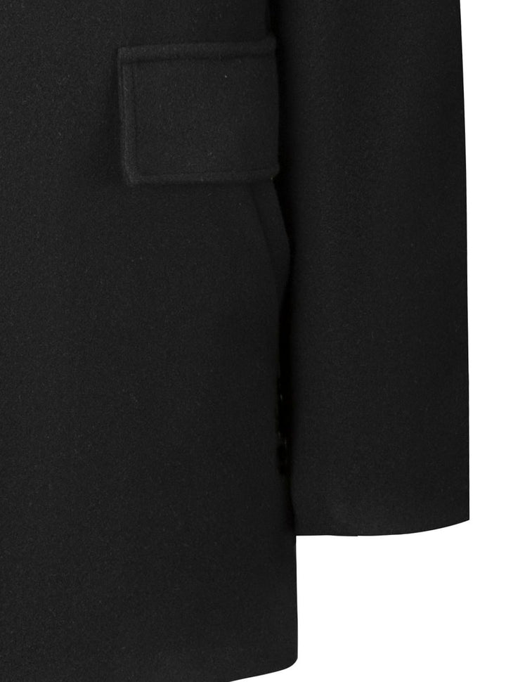 Men's Single-Breasted Wool Overcoat Tailored Turn-Down Collar Coat