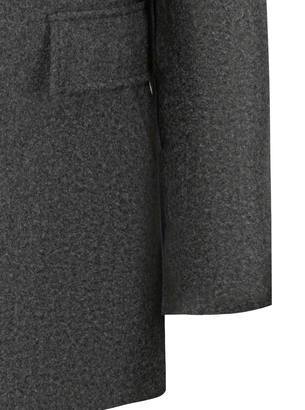 Men's Single-Breasted Wool Overcoat Tailored Turn-Down Collar Coat