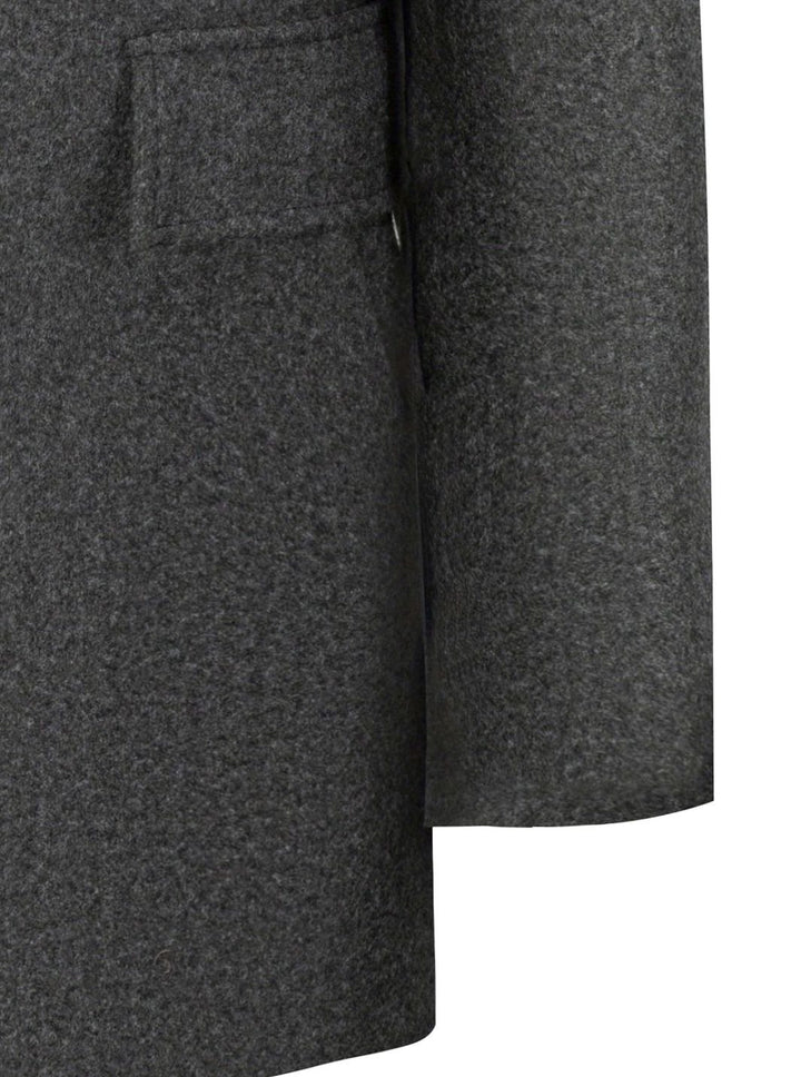 Men's Single-Breasted Wool Overcoat Tailored Turn-Down Collar Coat