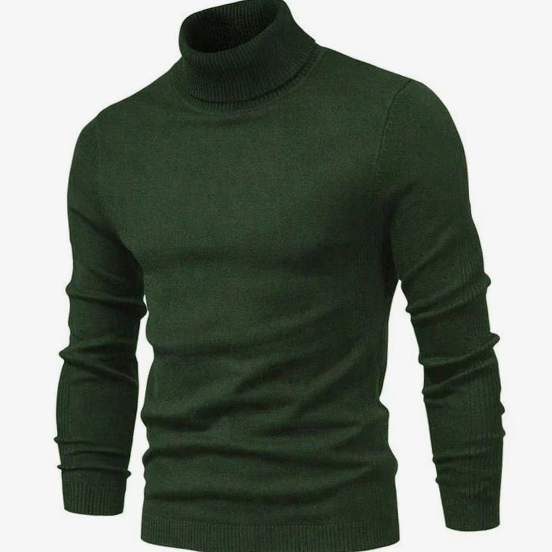 Men's Slim-Fit Turtleneck Knit Neck Sweater - Green