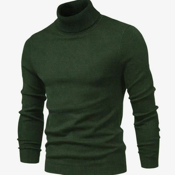 Men's Slim-Fit Turtleneck Knit Neck Sweater - Green