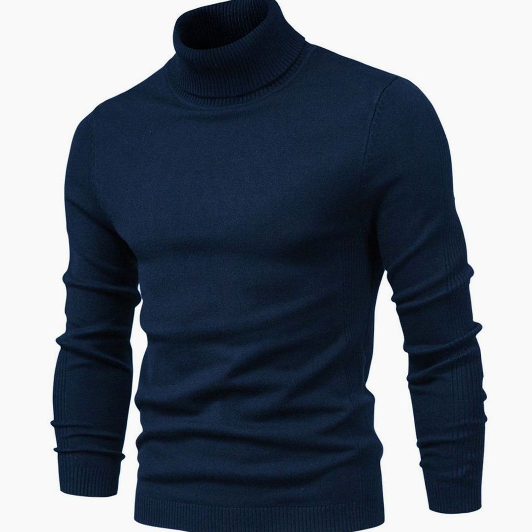 Men's Slim-Fit Turtleneck Knit Neck Sweater - Royal Blue