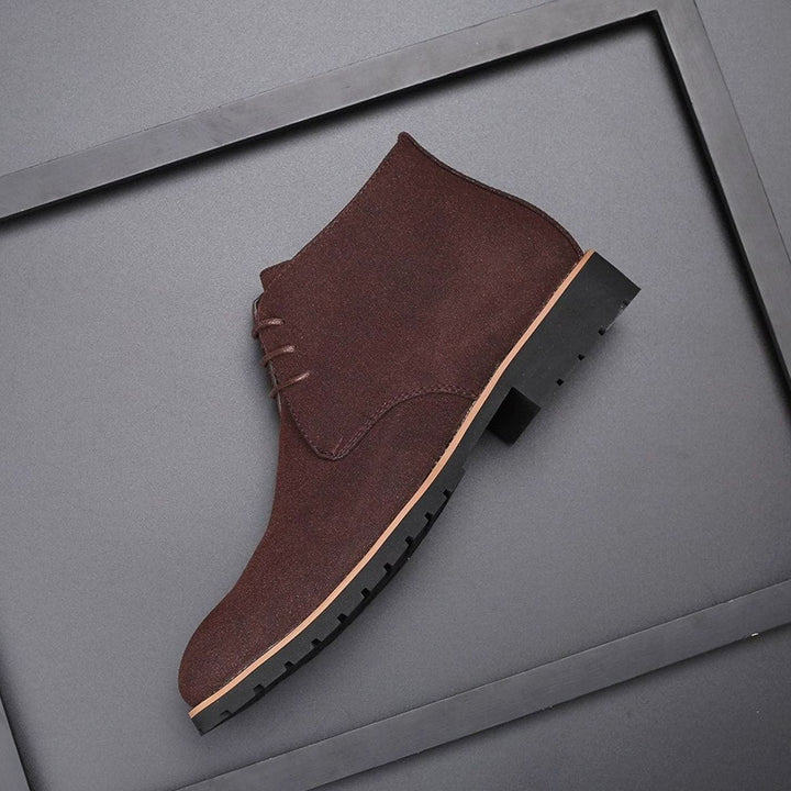 Men's Suede Lace-Up Ankle Boots - Brown