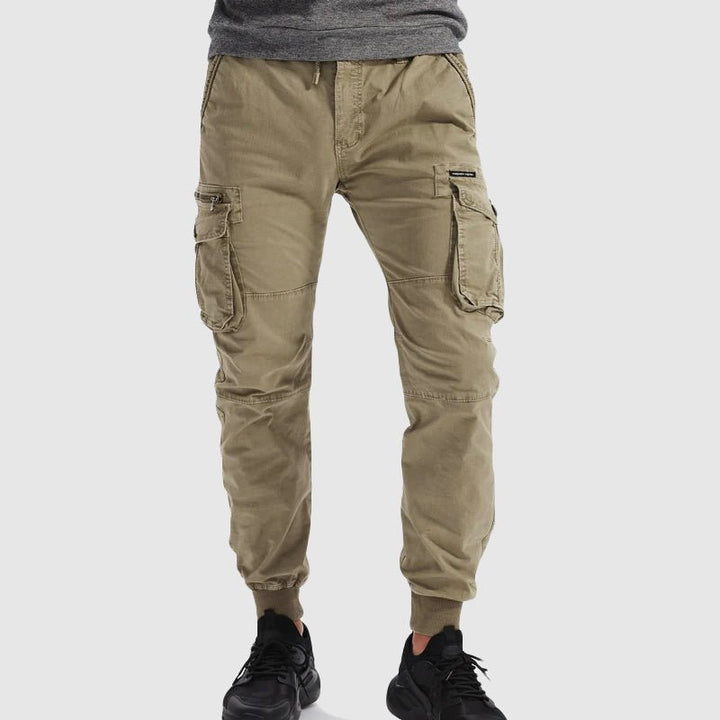 Men's Tactical Cargo Jogger Pants with Drawstring Waist