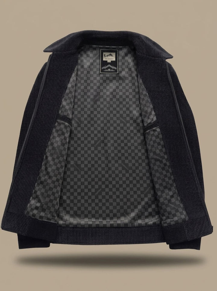 Men's Textured Quilted Zip-Front Relaxed-Fit Jacket