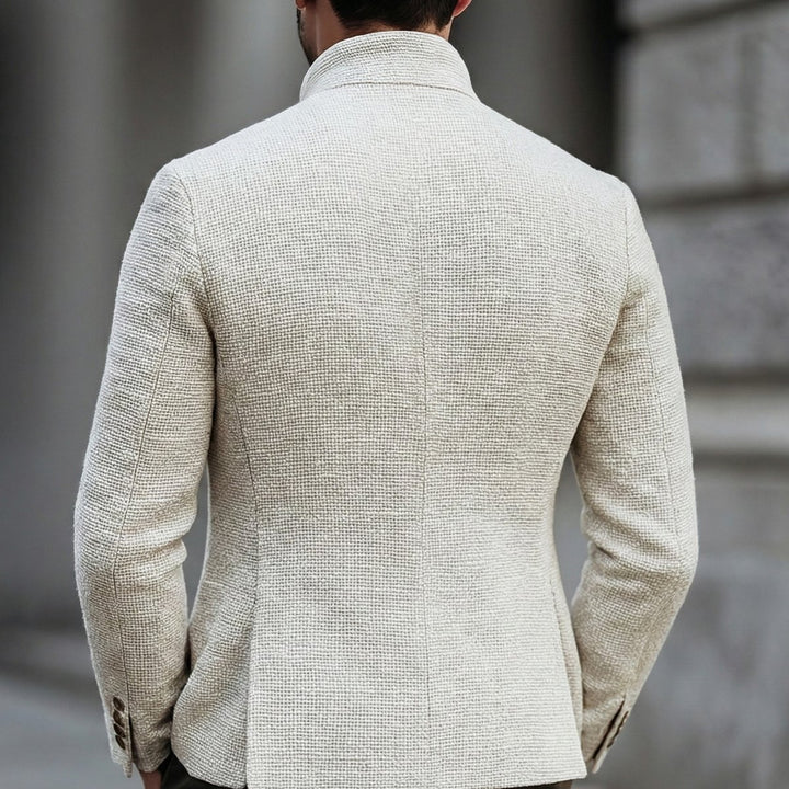 Men's Vintage-Inspired Single-Breasted Stand-Collar Cardigan