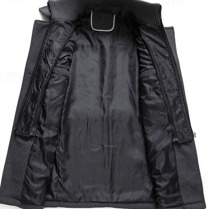 Men's Wool Coat Double-Breasted Tailored Winter Overcoat