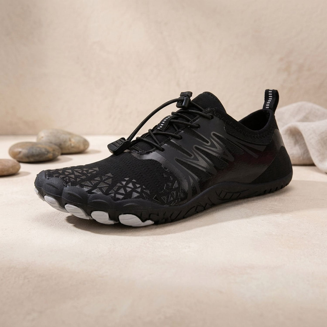 Men's Zero Drop Barefoot Running Shoes Wide Toe Box - Black