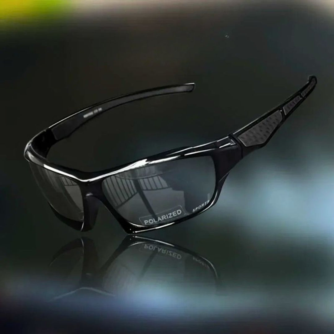 Polarized Shield Sport Sunglasses Mirrored UV400 Wrap - Gray
