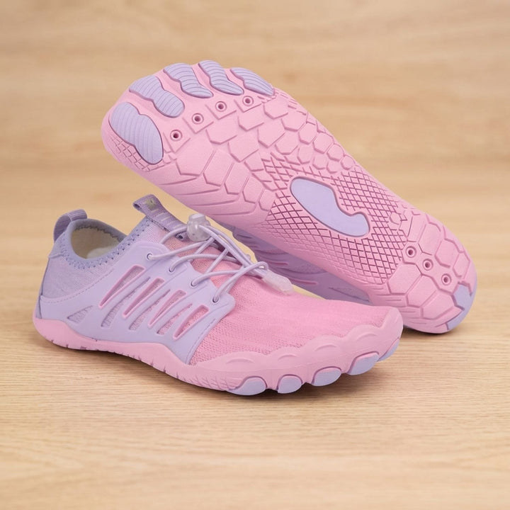 Unisex Minimalist Barefoot Sneakers Non-Slip Breathable Trail Shoes - Pink