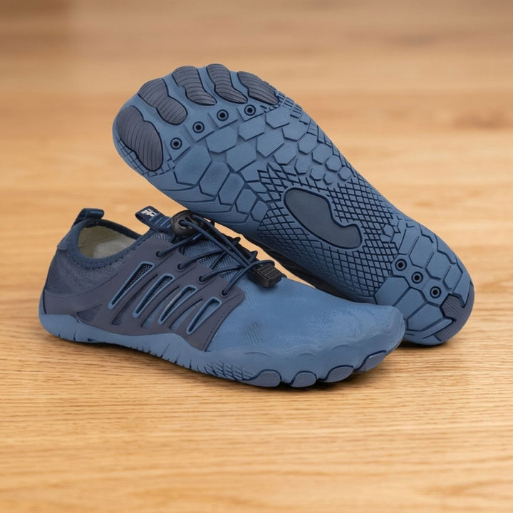 Unisex Minimalist Barefoot Sneakers Non-Slip Breathable Trail Shoes - Blue