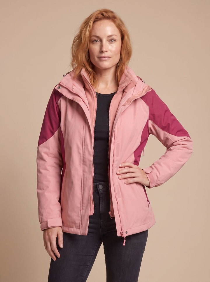 Women's 2-in-1 Hooded Softshell Fleece Outdoor Jacket